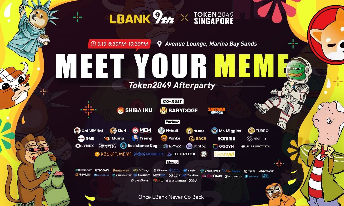 "Meet Your Meme" TOKEN2049 派对汇聚加密巨头与 Memecoin 爱好者,共襄盛举