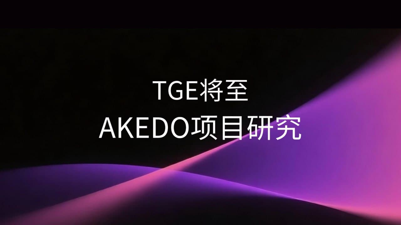 TGE将至:AKEDO 将加速 AI宇宙的奇点跃迁吗?